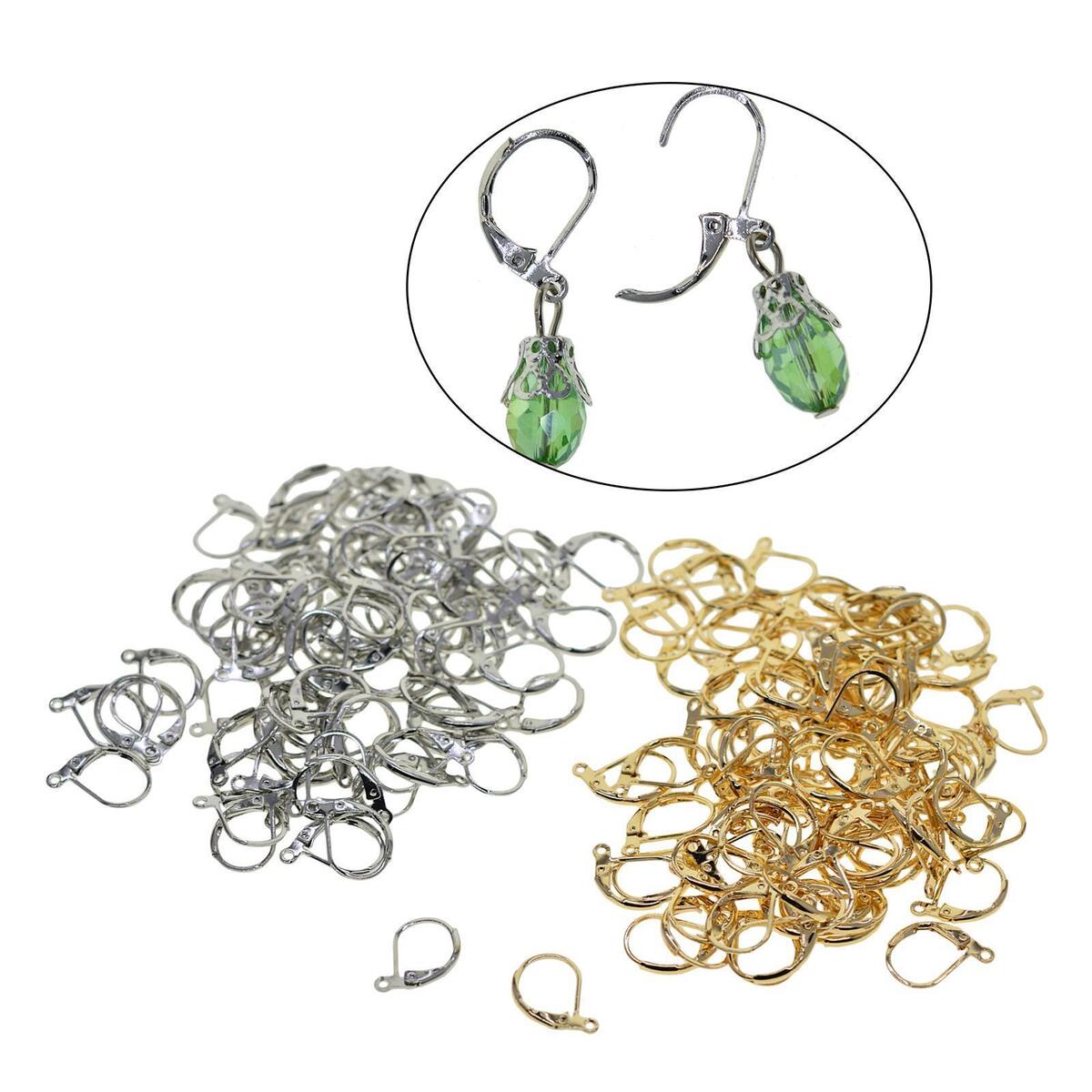 200x  Earring Hooks Charms French Round Ear Wire  Jewelry