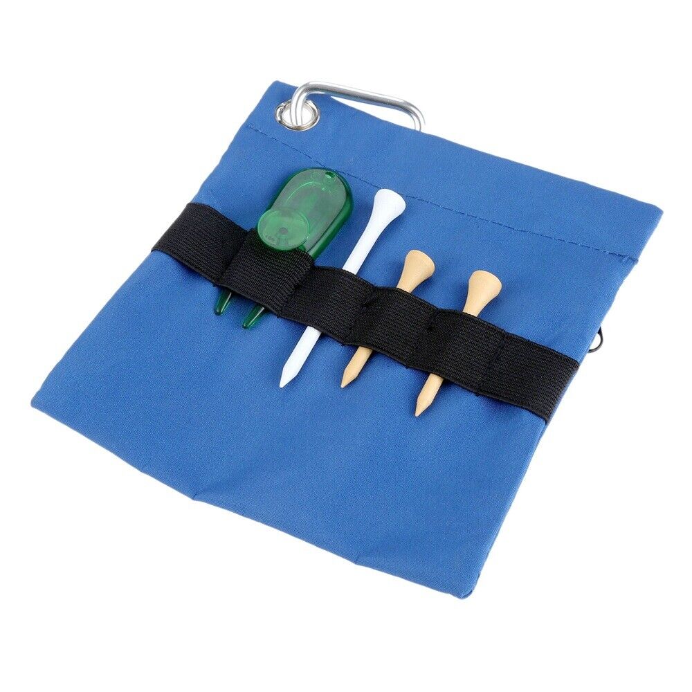 Protable Golf Ball Bag Storage Golf Hold Baggage Elastic Golf Tee Holder Pocket