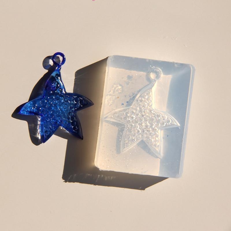 Handmade Pendant Silicone Mold Starfish Epoxy Molds Keychain Pendant Crafts