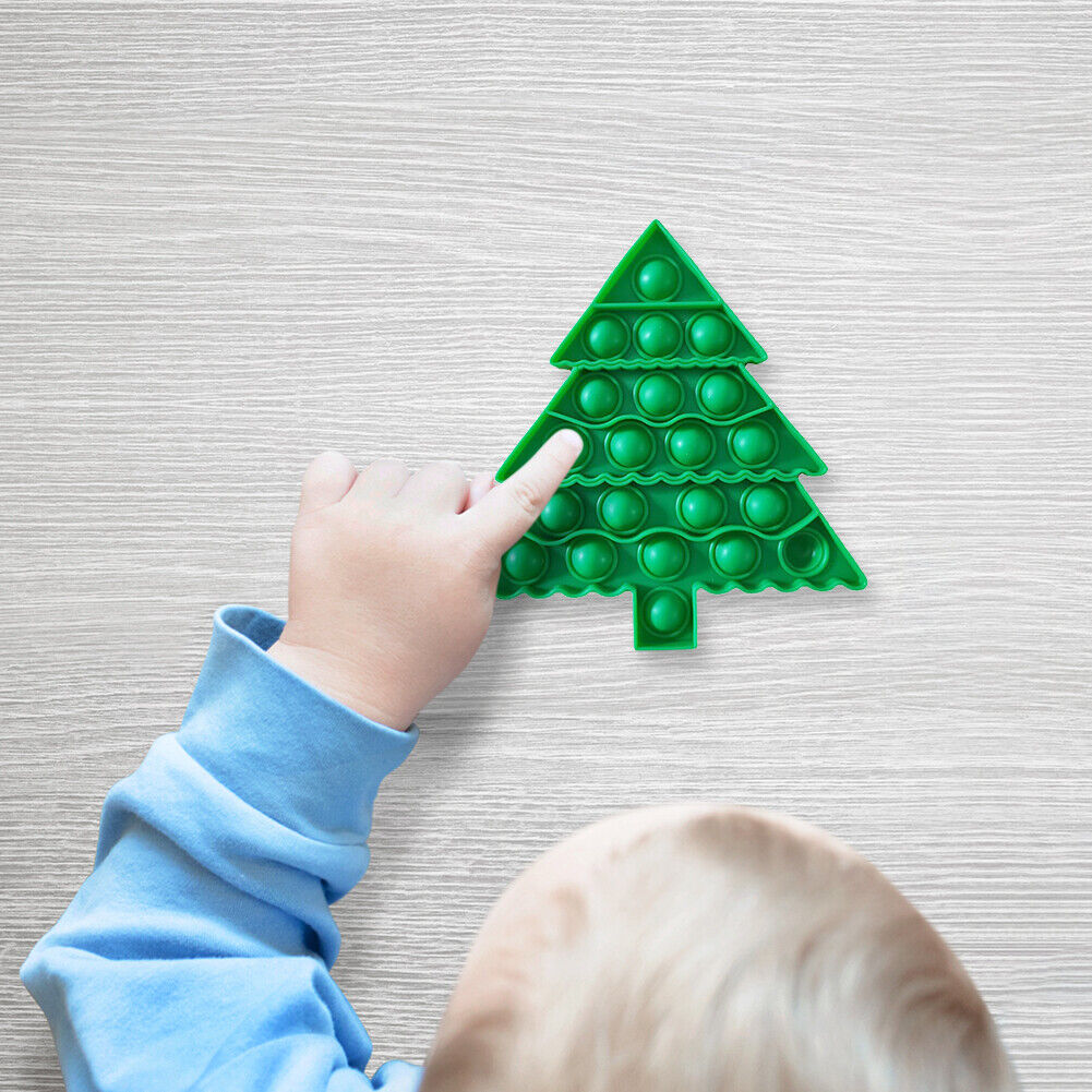 Green Christmas Tree Push Bubble Autism Antistress Sensory Squeezing Gift