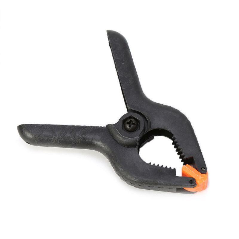 3 Inch Heavy Duty Plastic Nylon Spring Clamp Clip Tips For Photography Black