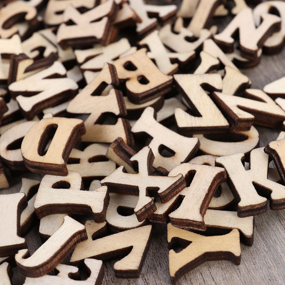 Cardmaking Tile Alphabet Cutting Discs Wood Sign Unfinished Wooden Letters