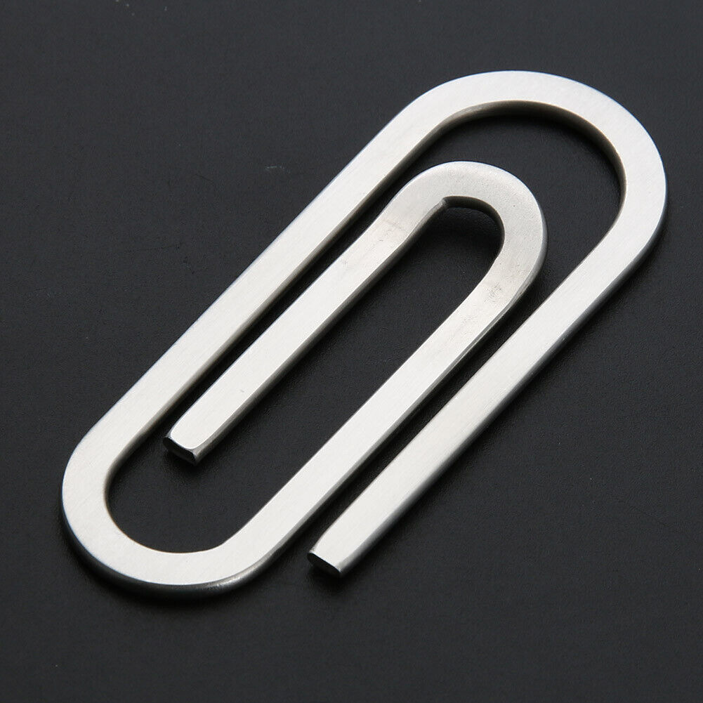 Stainless Steel Metal Money Clips Paper Clip Holder Folder