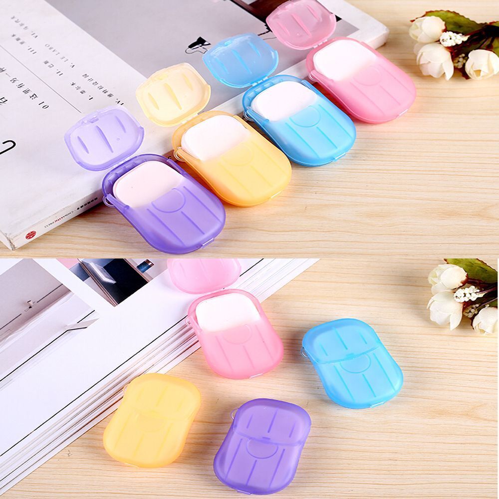 Home Portable Bath Soap Flakes Foaming Washing Hand Paper Slice Sheets