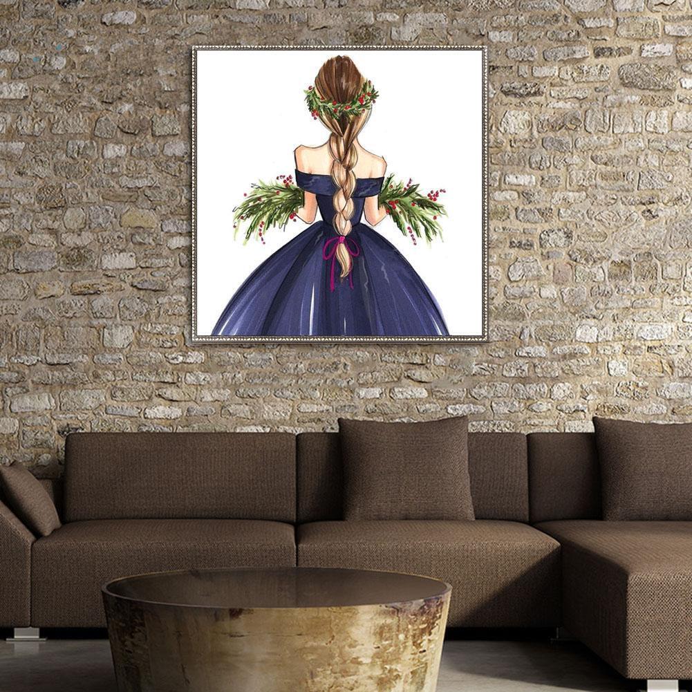 Girl Painting DIY 5D Diamond Embroidery Cross Stitch Kit Home Wall Decor