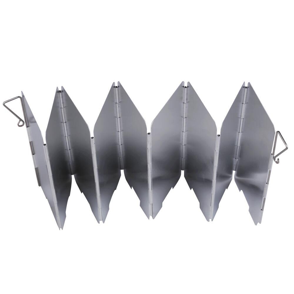 9-plates Foldable Camping Stove Wind Shield Screen Cookout Picnic Windbreak