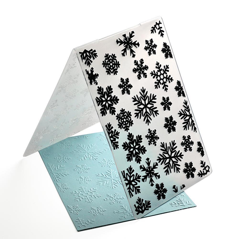 Christmas Snowflake Plastic Embossing Folder for Scrapbook DIY Album Card