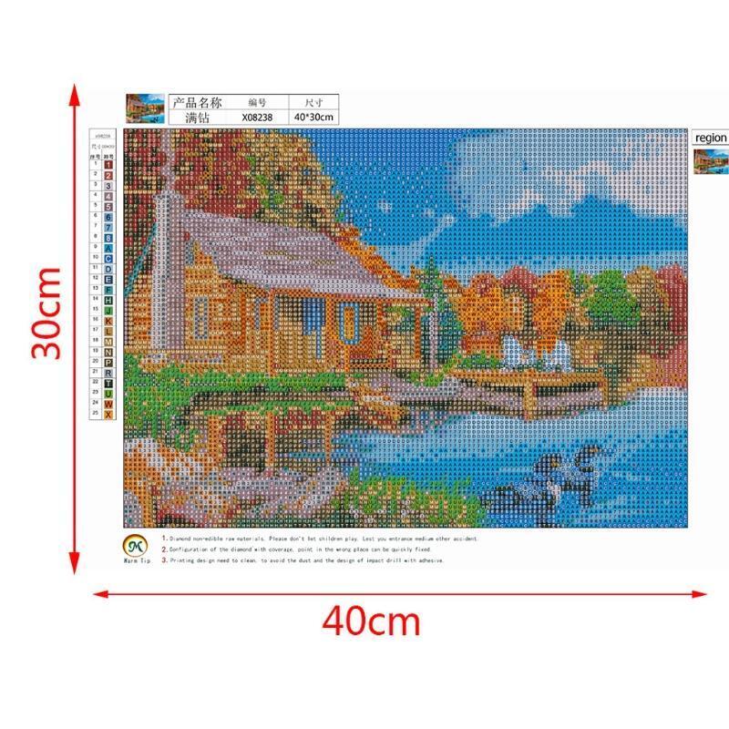 House 5D Full Diamond Embroidery Painting DIY Painting Cross Stitch Home Decor