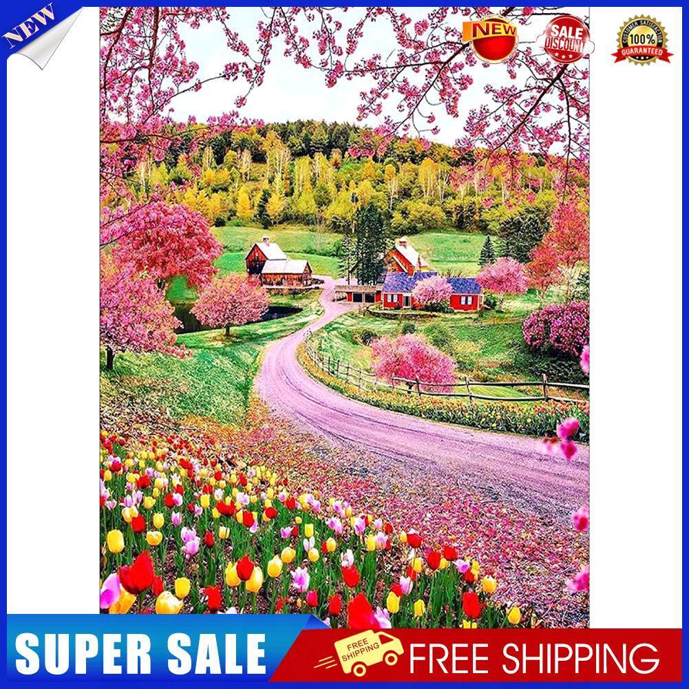Garden Diamond Painting 5D DIY Full Round Drill Rhinestone Picture Wall Art