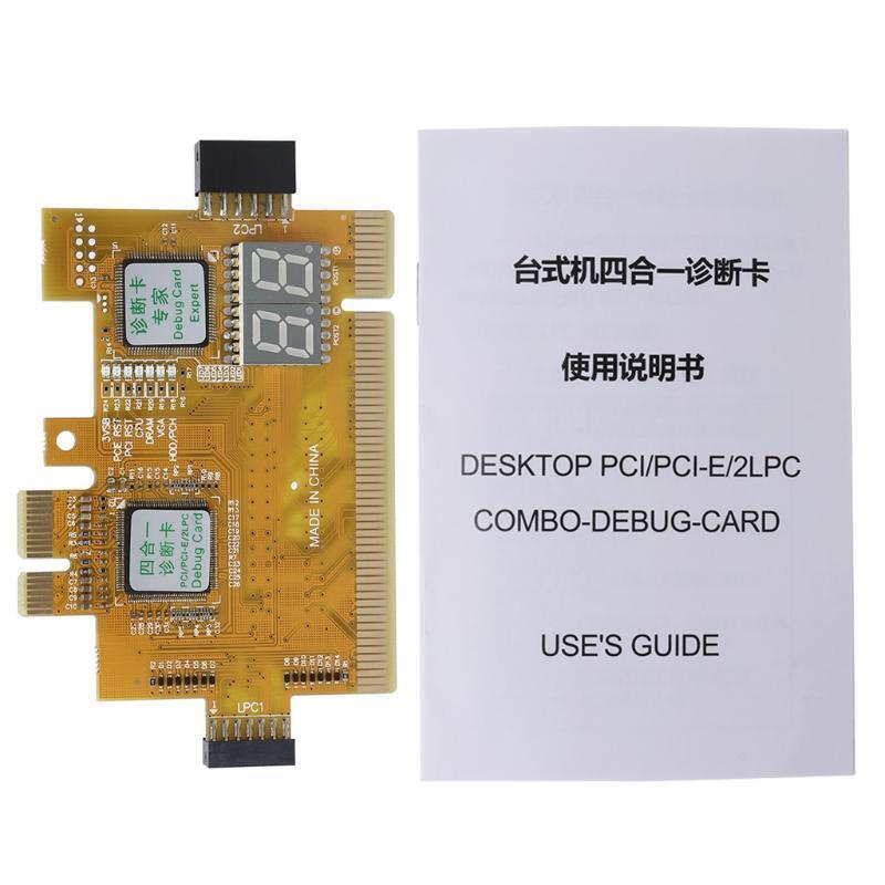 Multi Use Detect Tool PCI-E LPC PCI-E mini 4 in1 Diagnostic Card Test Accessory