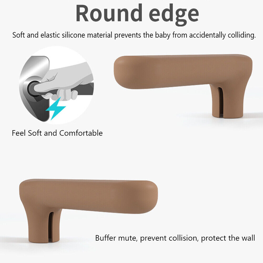 Static-free Household Wall Protector Silicone Handle Sleeve Door Knob Cover