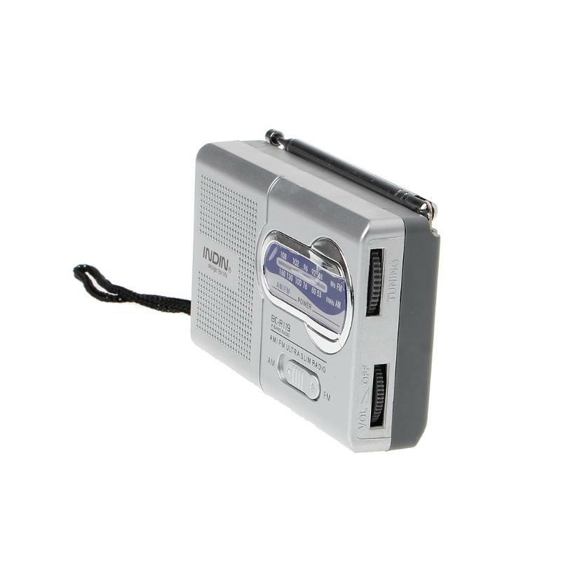 BC-R119 Portable Mini Radio 2-Band AM FM World Receiver Retractable Antenna DC