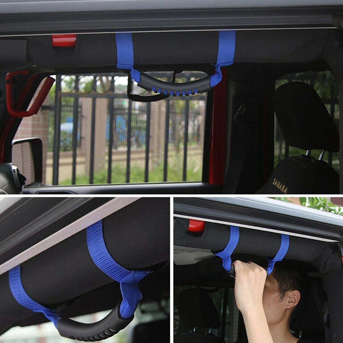 1x Roll Bar Grab Roof Handle Grip Holder fit for Jeep Wrangler YJ TJ JK JL