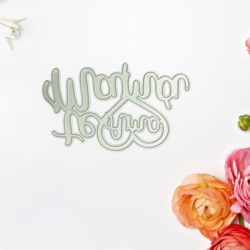 Creative Letter Heart Cutting Die Embossing Stencil for Scrapbooking DIY Album