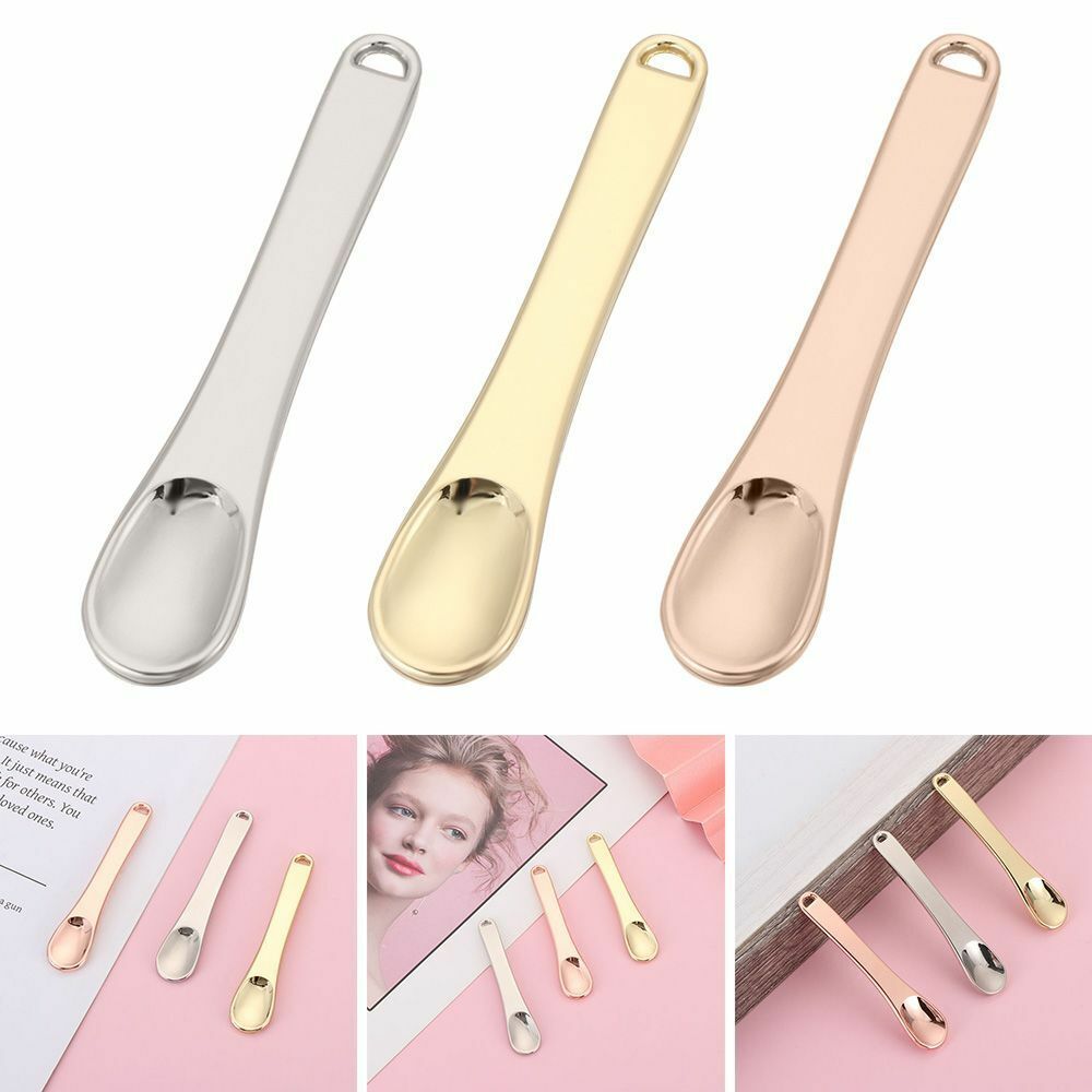 Cosmetic Makeup Skincare Spatula Reusable Scoop Cosmetic Mini Spoon Metal