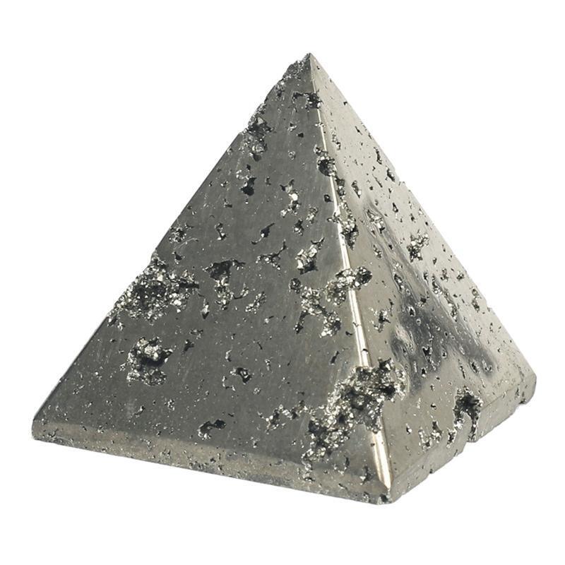 Pyramid Statue Pyrite Crystal Ore Desktop Adornment Decoration Women Men Gift