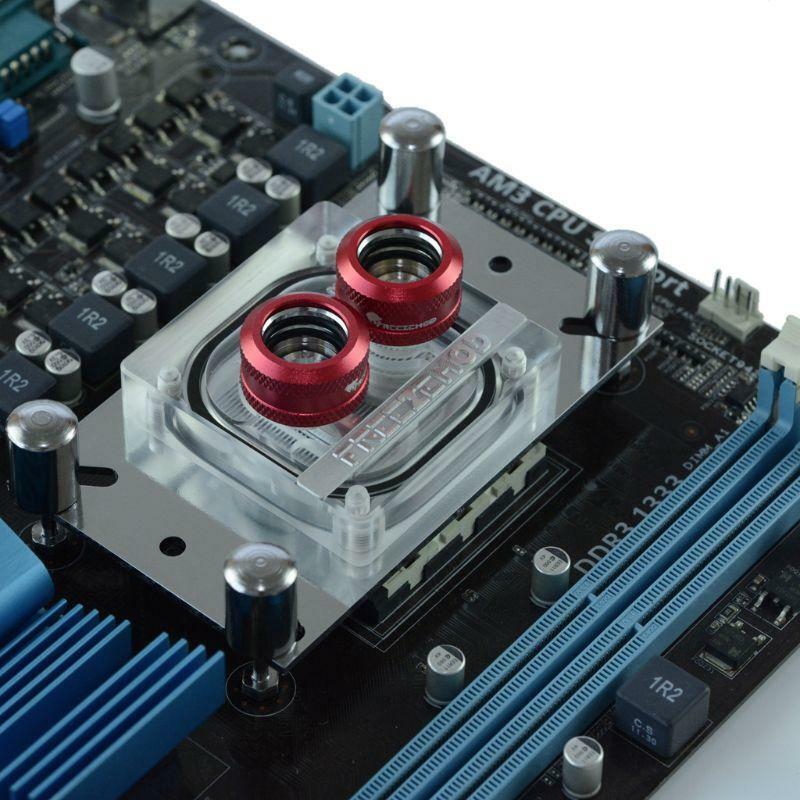 CPU Acrylic Top Water Cooling Block Sprayable Liquid Block With Channel for AMD