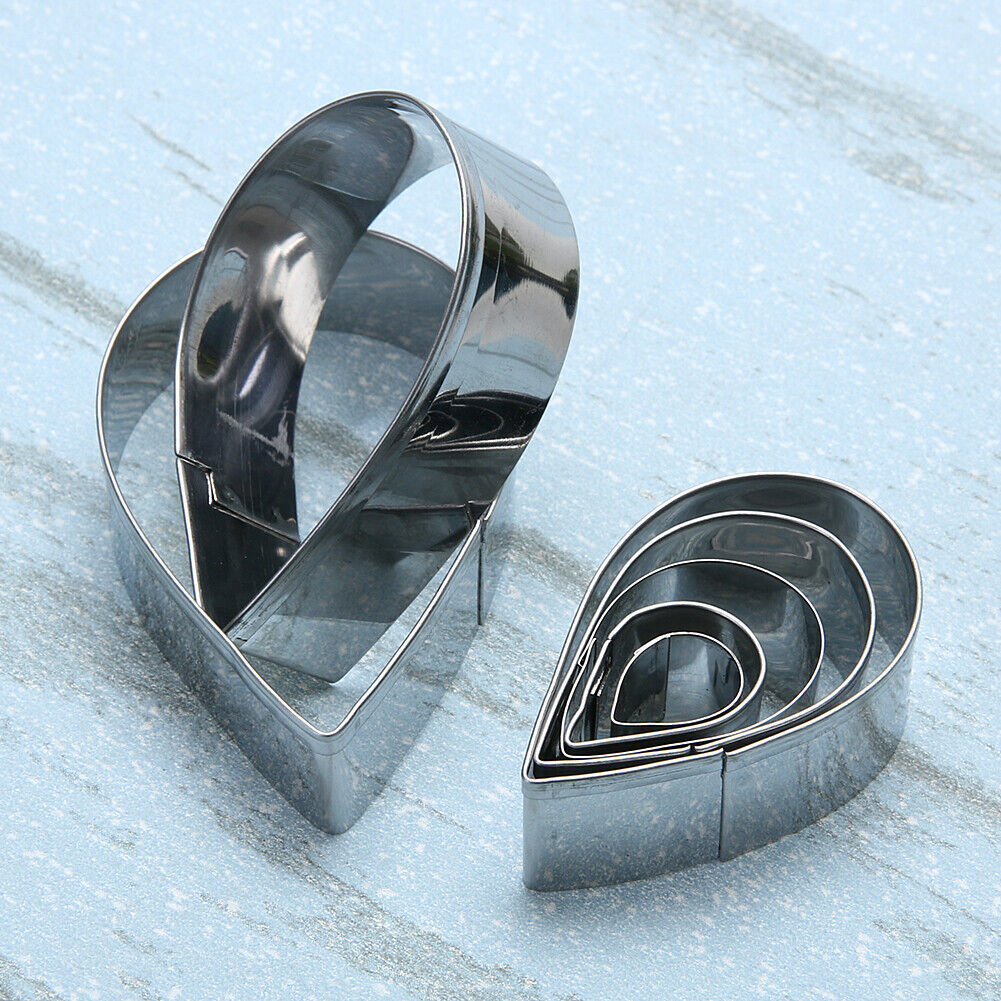 7pcs Stainless Steel Rose Petal Cake Cookie Cutter Mold Pastry Baking Mould
