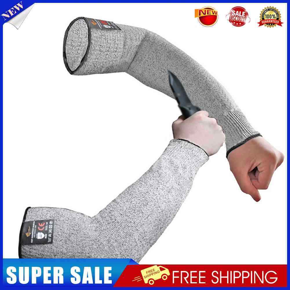 1 Pair Cut Resistant Arm Guard Work Protective Anti-Puncture Sleeve (45cm)