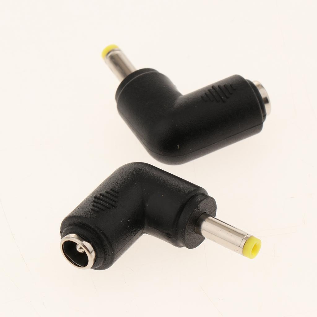 10 Pieces Right Angle Adapter Replacement Part, Male to Female Terminal Power