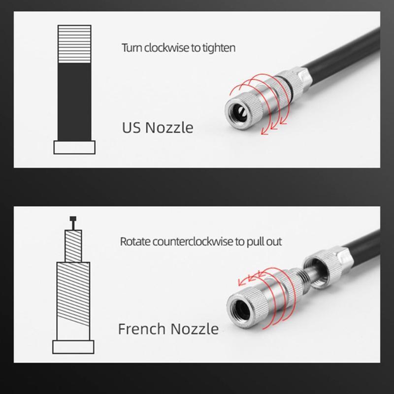 Universal US/French Specification Electric Bike Pump with Dial Portable Reliable