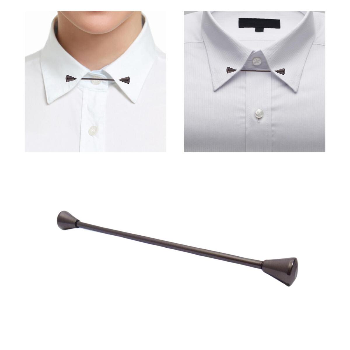 Classic Collar Bar Pin for Men Necktie Pins Cone for Business Formal Gifts