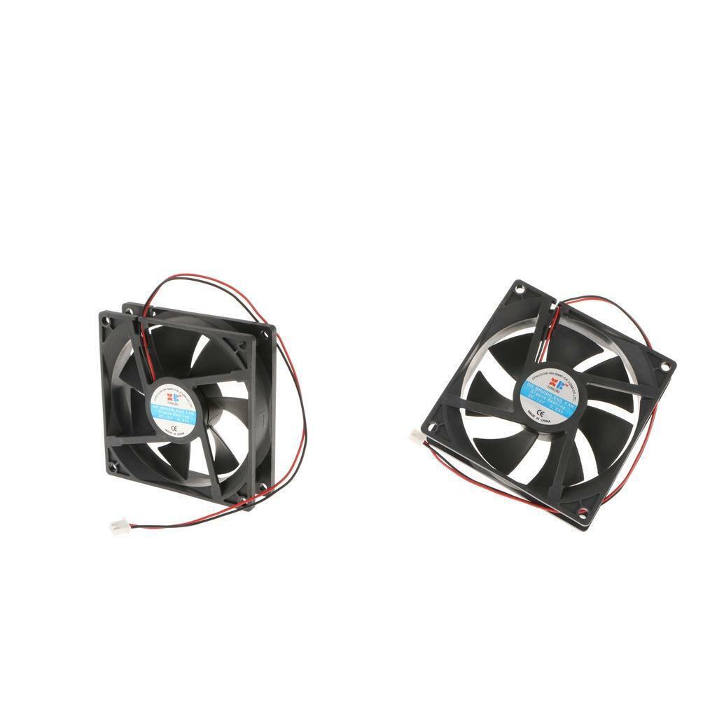 2Pieces 92mm  12V  CPU Computer Cooling   cable 2Pin