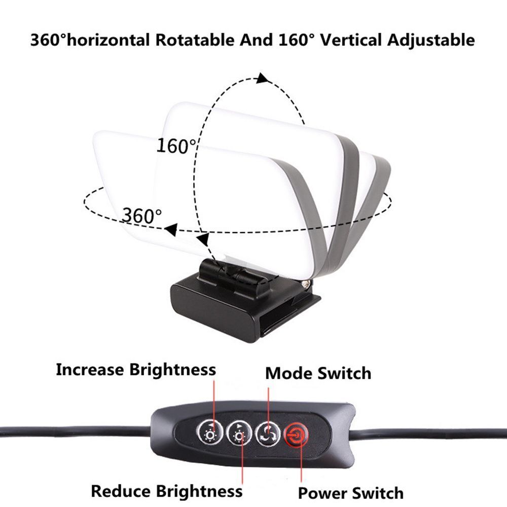 Streaming Conference Vlog Photography Selfie Lamp Video Light LED Fill Light