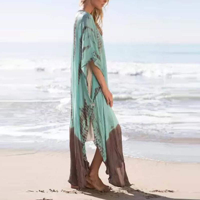 Plus Size Swimsuit Cover Up Summer Stylish Chiffon Beach Cardigan Swimwear Cover
