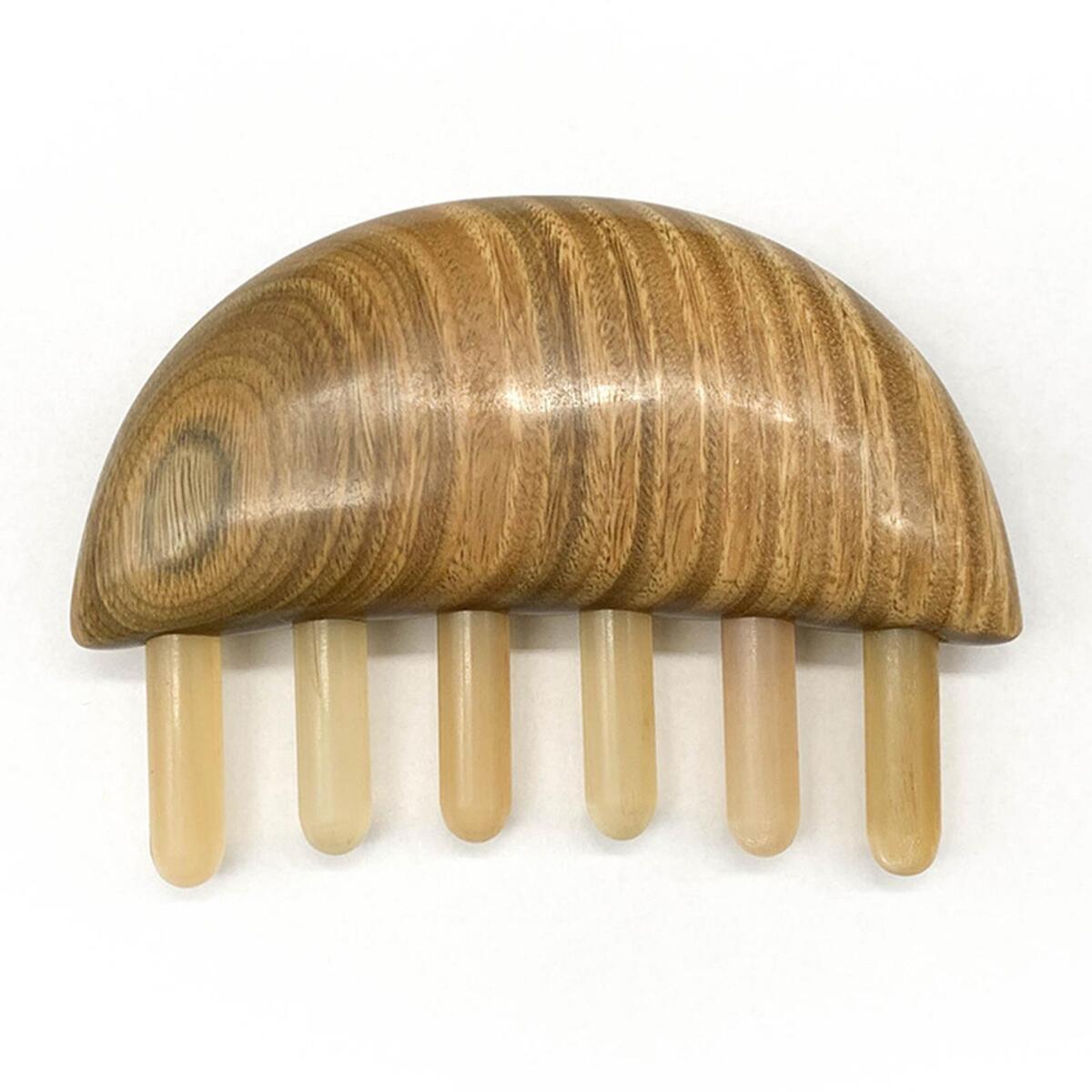 Natural Wood Wide Tooth Massage Hair Comb Head Scalp Massage Anti Static