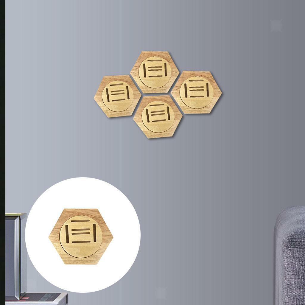 Wooden Hexagon  Rack Honeycomb Collectible Organizer Hanger