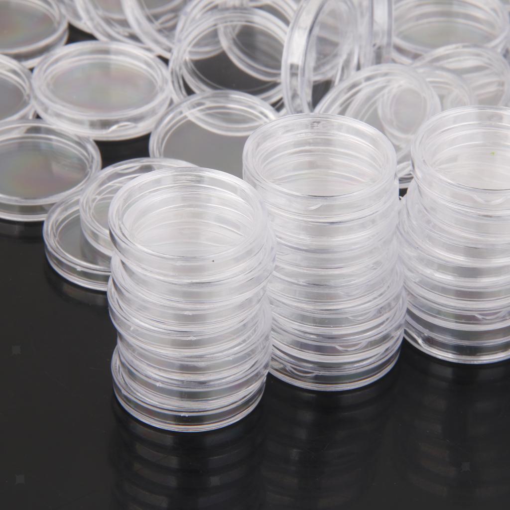 200Pcs Round Commemorative   s Protective Case Boxes 20/25mm
