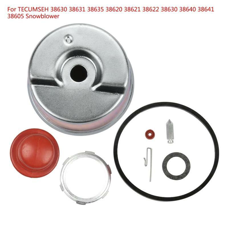 Carburetor Float Bowl + Needle Seat Kit + Primer Bulb for Tecumseh 631867 631021