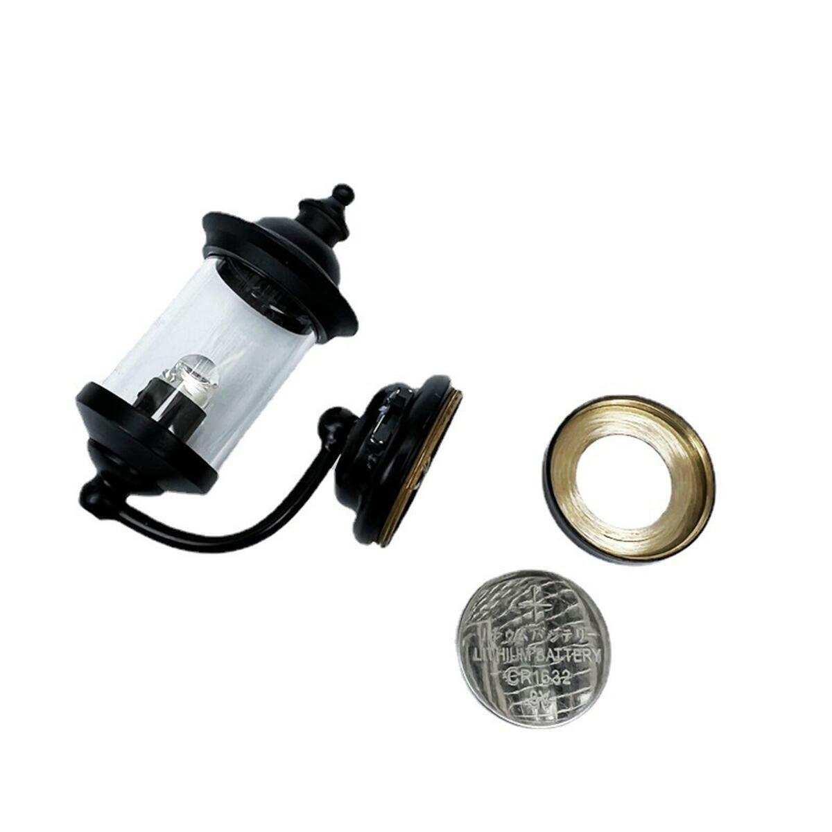 2pcs  Mini 1:12 Wall Lights w/  Room Supplies Decoration