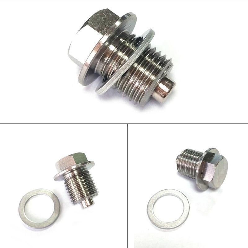 CNC Stainless Steel M14x1.5 mm Frame Magnetic Oil Drain Plug Screw Bolt Washer