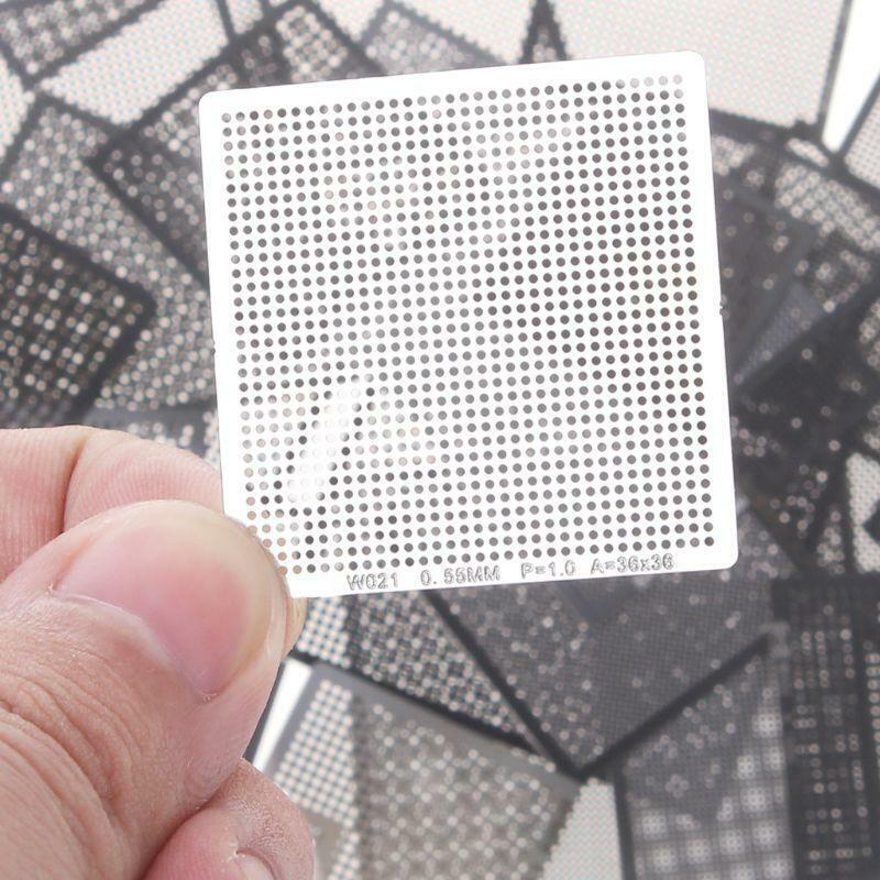 36Pcs/set BGA Reballing Stencils Universal Steel Stencil for SMT SMD Motherboard