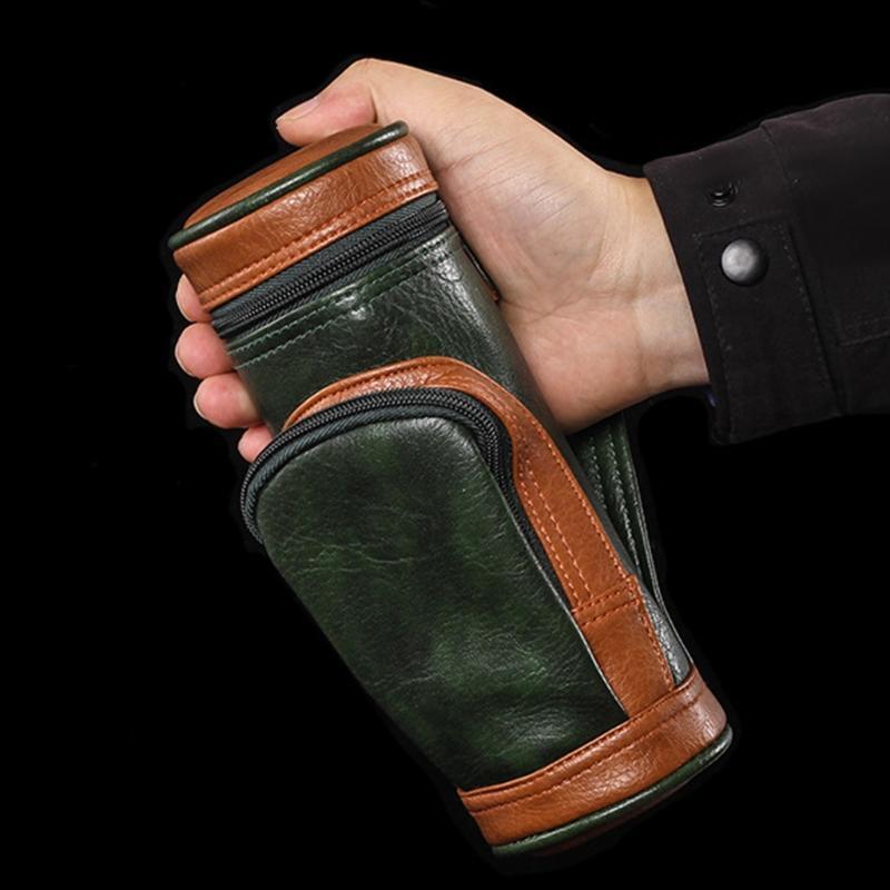 Travel PU Cigar Storage Bag Cover Cigar Holder Case Tube Box with Cigar Cutter