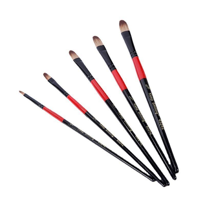 5 Pcs Nylon Hair Painting Brush Set Professional Painting Paintbrushes Kits