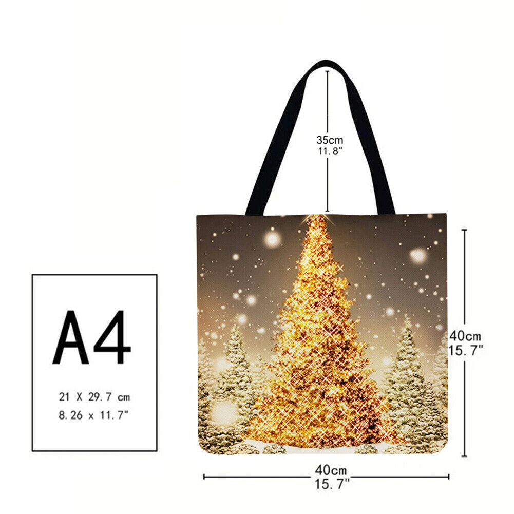 Christmas tree Printed Shoulder Shopping Bag Casual Large Tote Handbag