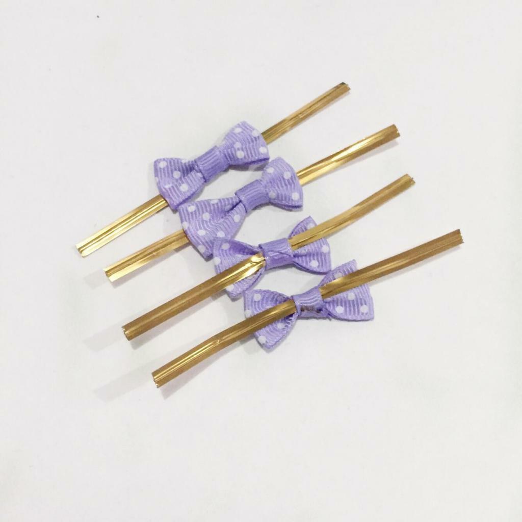 150 Pieces Bowknot Sealing Wire Bakery Packing Cake Decoration
