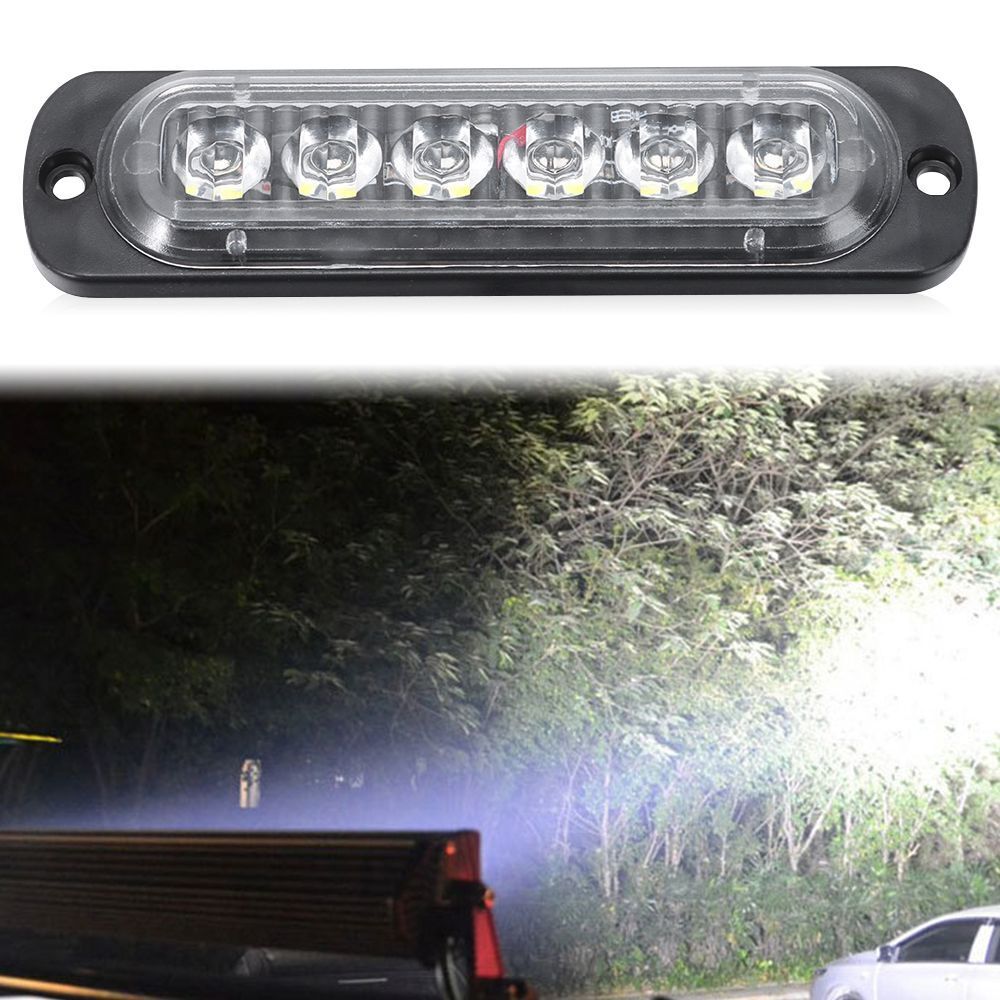 SUV Black 6 Lights Driving Lamp LED Work Light Turn Signal Headlight Fog Lamps