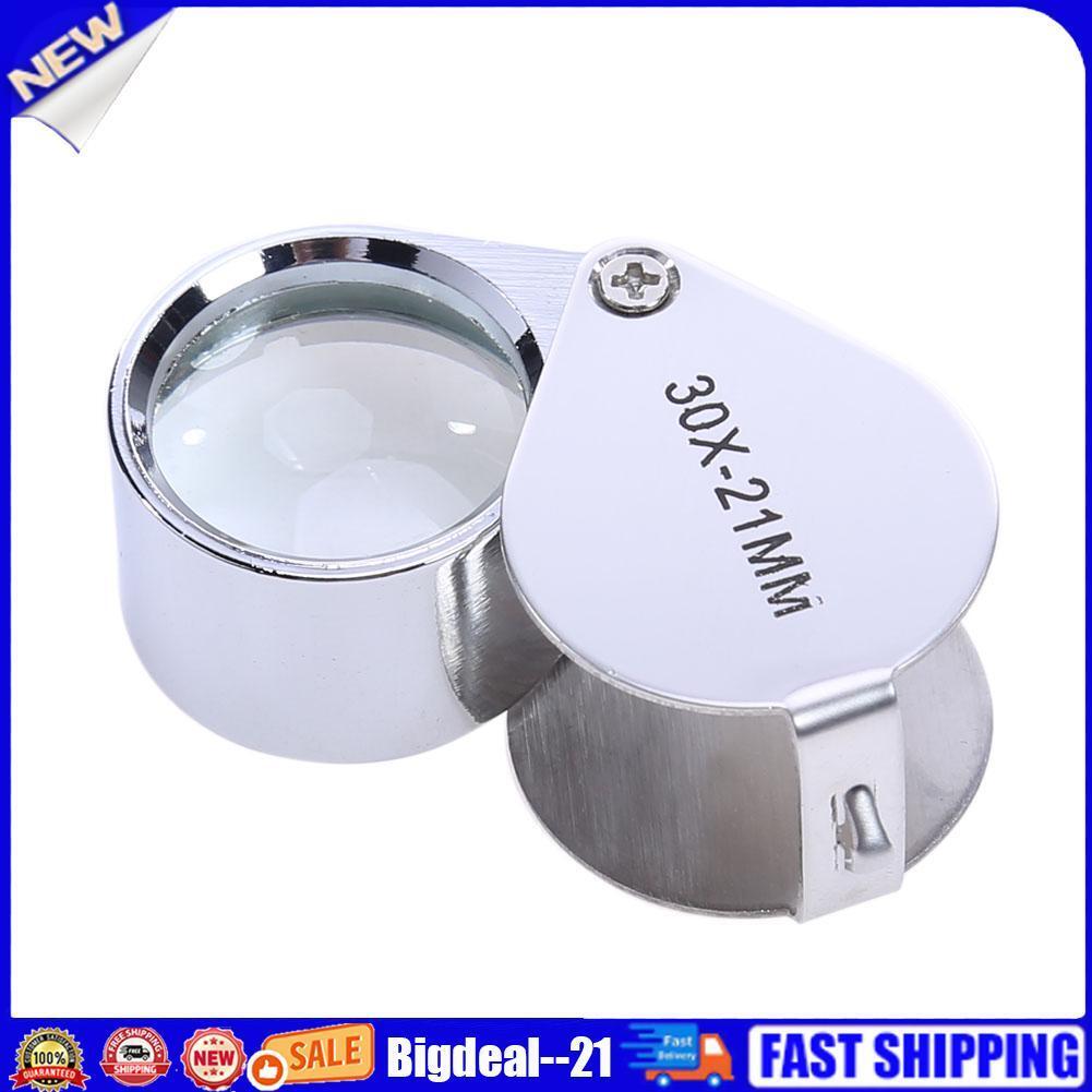 Portable Folding 30X21 Jewelers Magnifier Jewelry Store Magnifying Glass