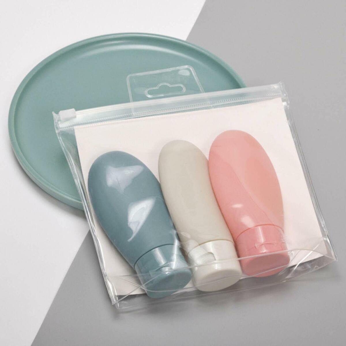 3x Portable Travel Bottles Leak Proof Refillable for Lotion Conditioner