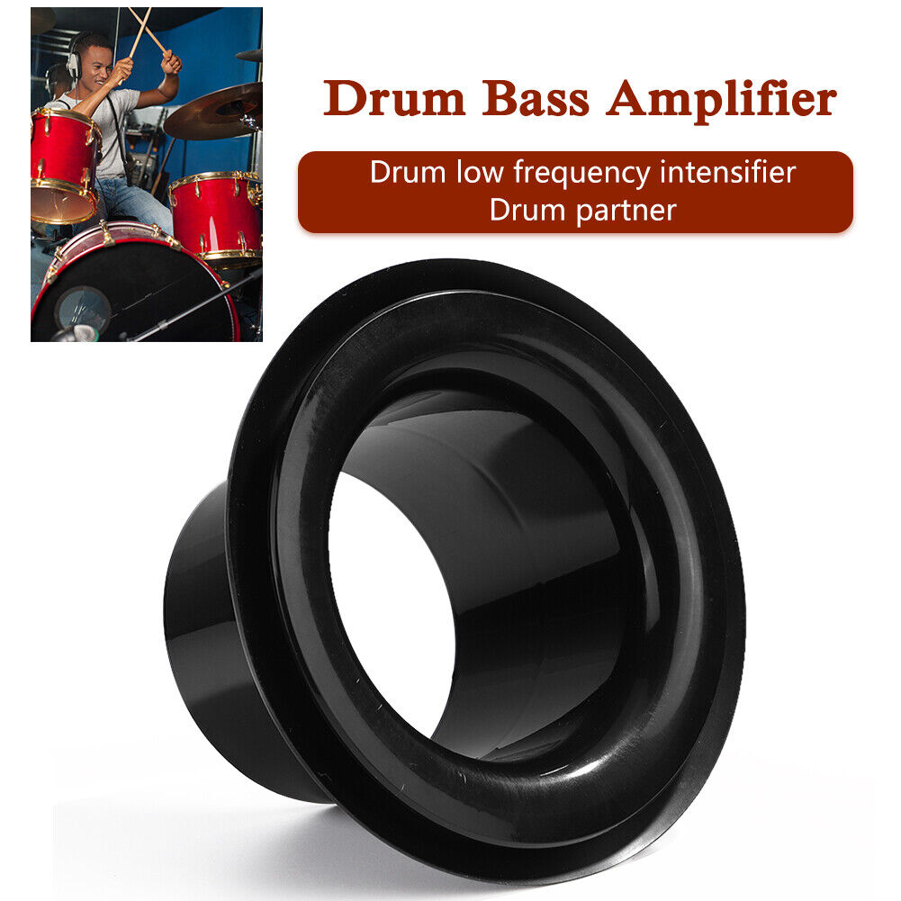 Drum Bottom Microphone Loudspeaker Bass Voice Amplifier Percussion (Black)