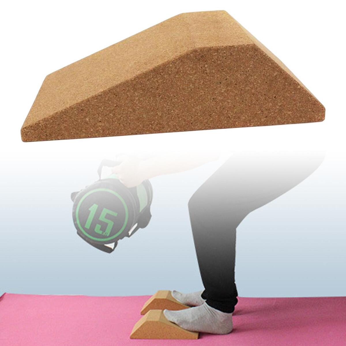 Cork Squat Wedge Block Exercise Brick Slant Board for Indoor Yoga