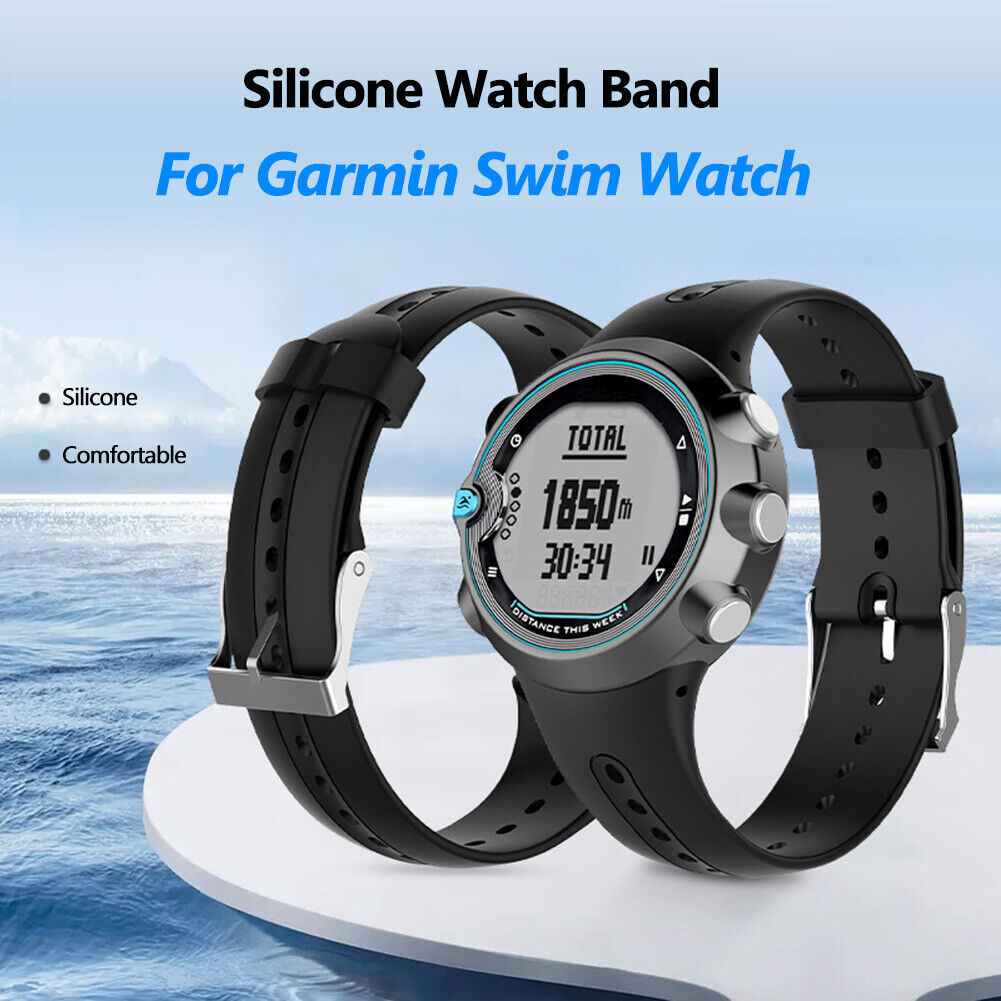 Silicone Watch Band Wrist Strap with Tools for Garmin Swim Watch Smartwatch