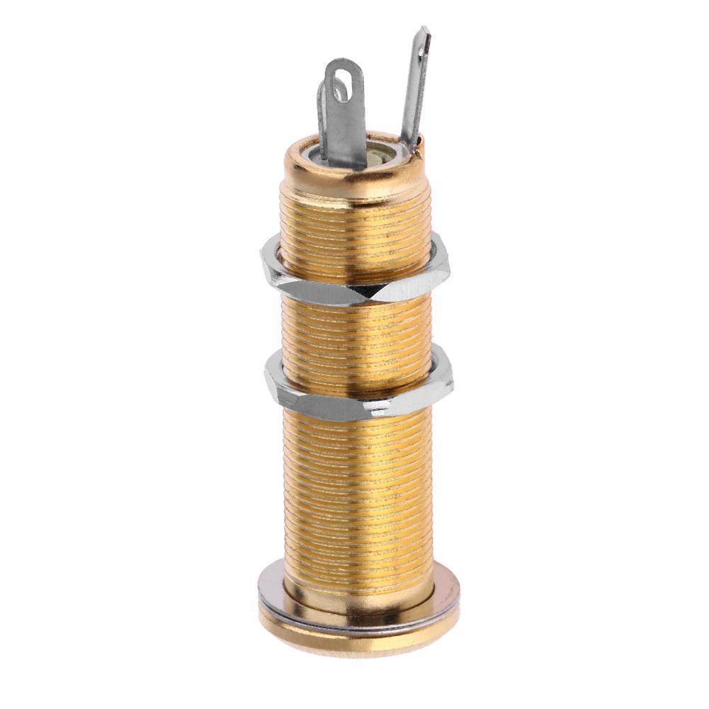 Brass Guitar End Pin Jack Output Socket Plug for Electric Bass Guitar Parts