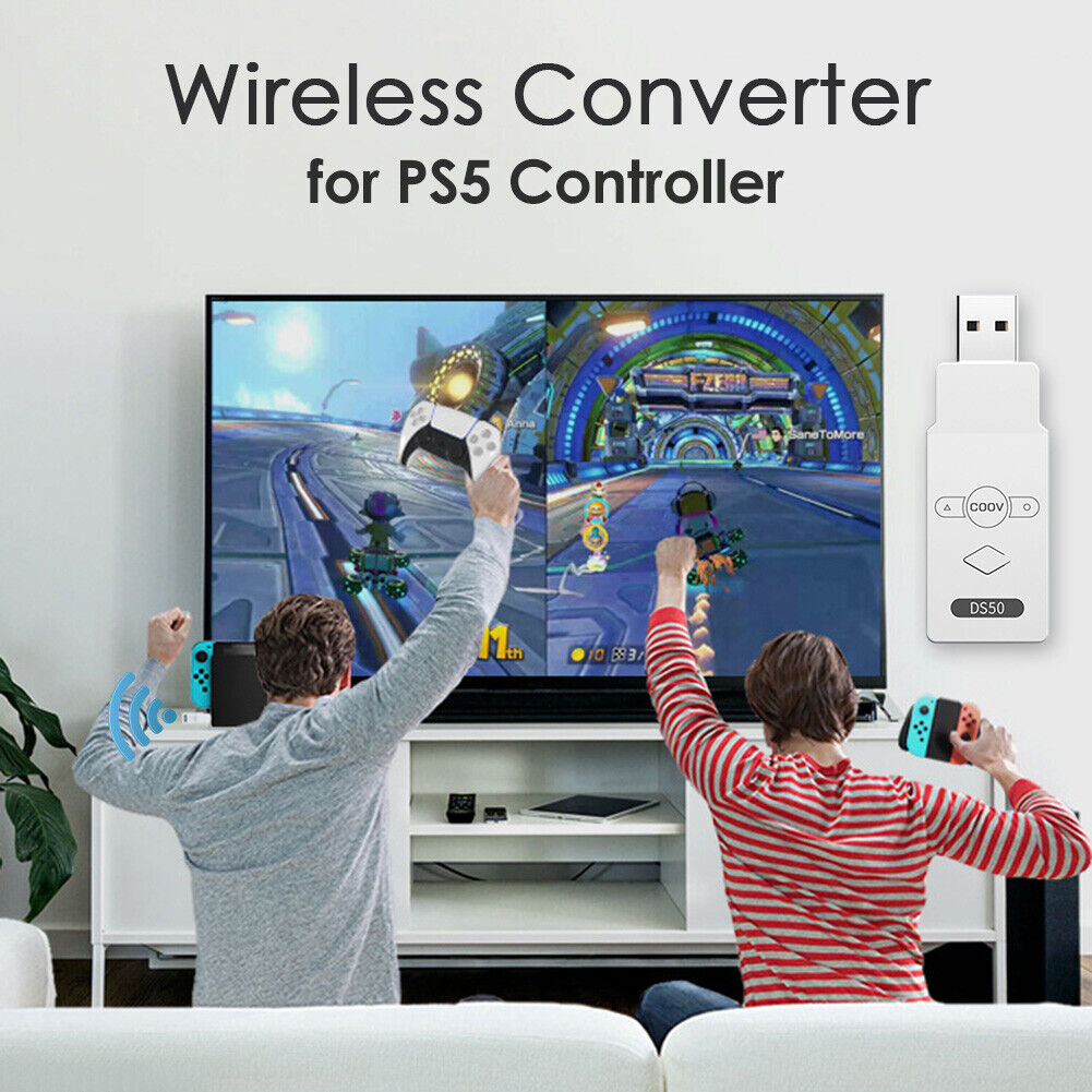Wireless Gamepad Converter for PS5/Switch USB Bluetooth-compatible Controll