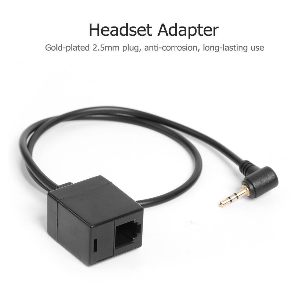 Headset Adapter 2.5mm TRS Stereo Plug Male to RJ9 6P4C Socket Female Cable