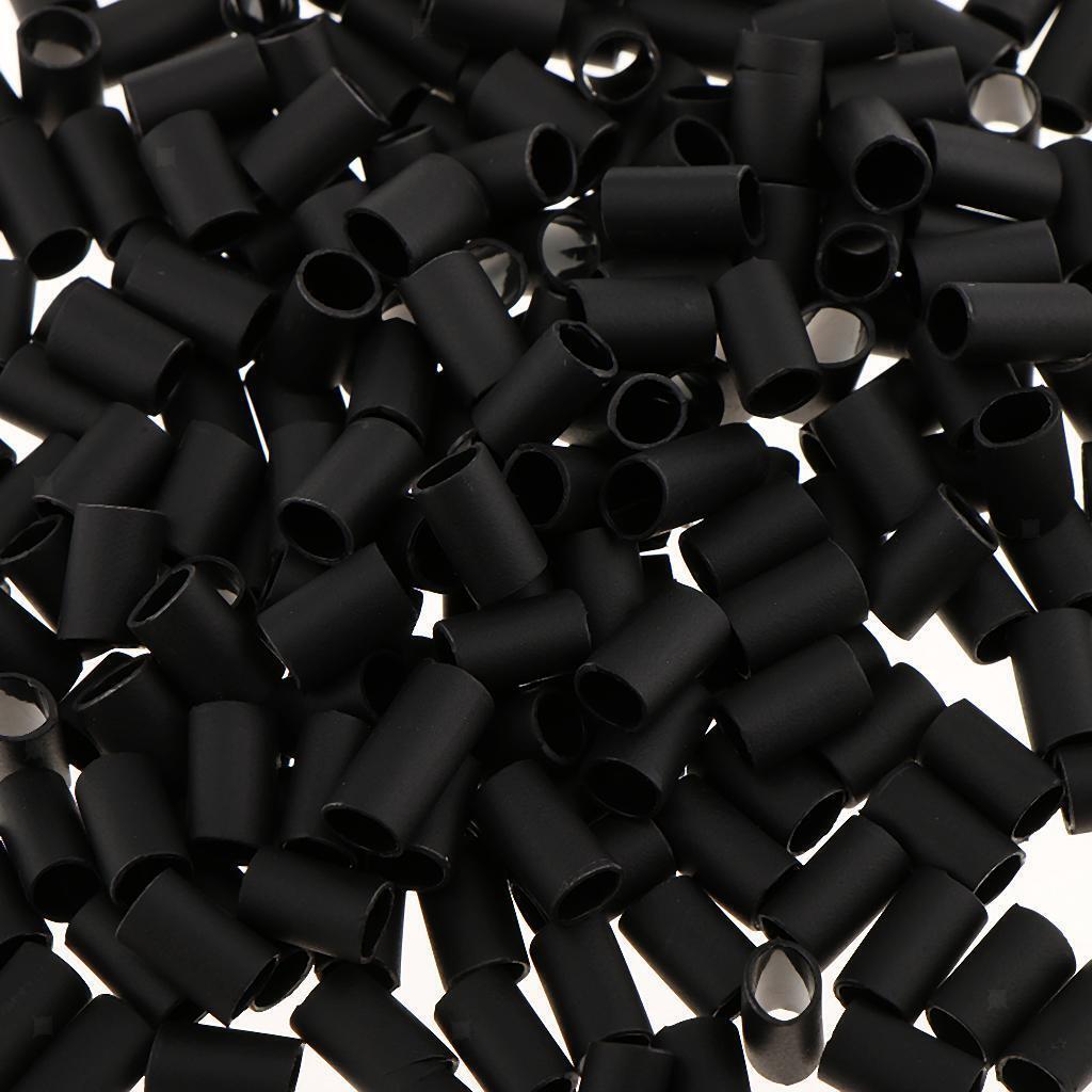200 Pieces Heat Shrink Tube Micro Rings Link For I tip Hair Extension Black